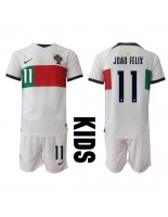 Portugalsko Joao Felix #11 Venkovní dres pro děti MS 2022 Krátký Rukáv (+ trenýrky)